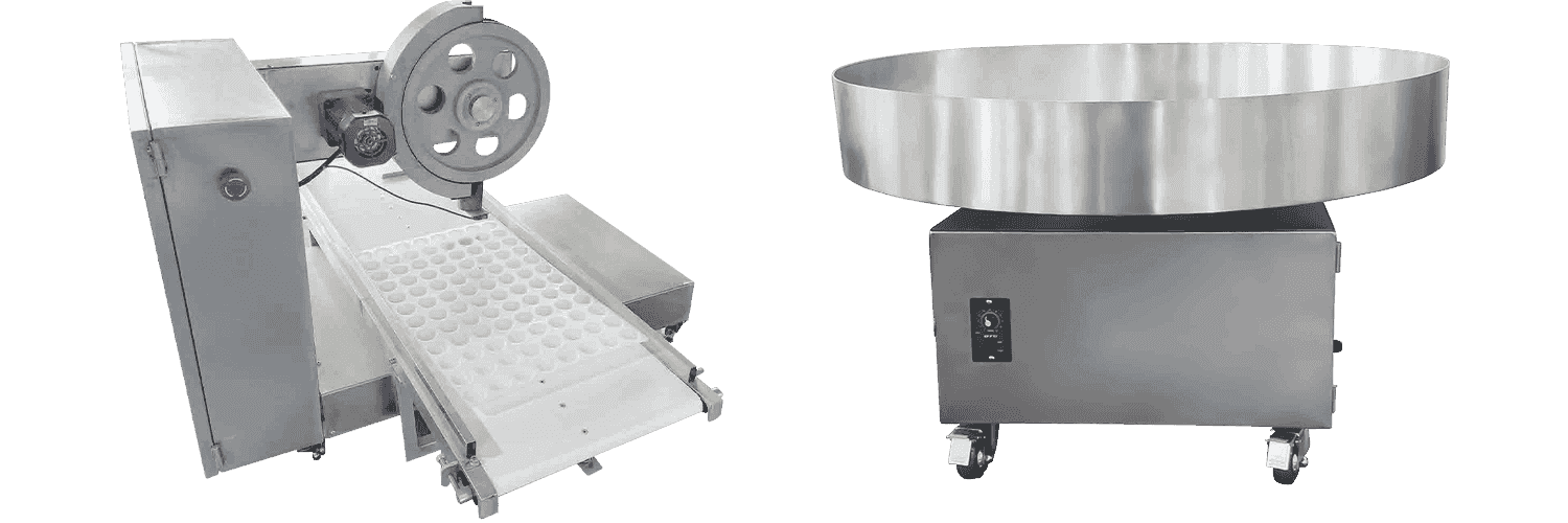 ST-280A Mochi Wrapper Powder Machine/Ball Rounding Machine con allineamento del vassoio